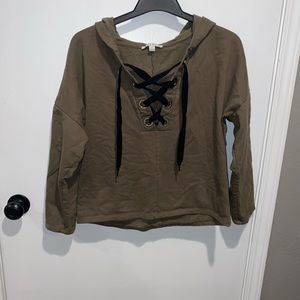 Haute Monde Lace Up Hoodie